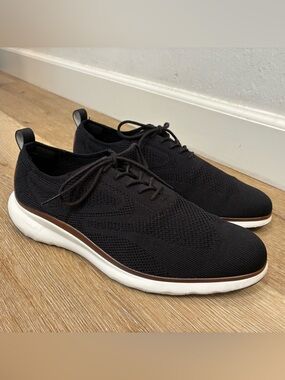 Cole Haan 3 ZERØGRAND Stitchlite Wingtip Oxfords Black Knit Men’s Shoes Size 9.5